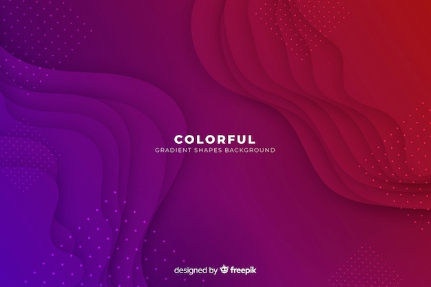 Colorful liquid shapes background