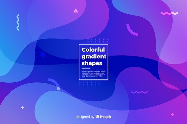 Colorful liquid shapes background