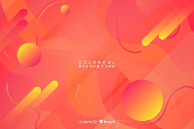 Colorful liquid shapes background