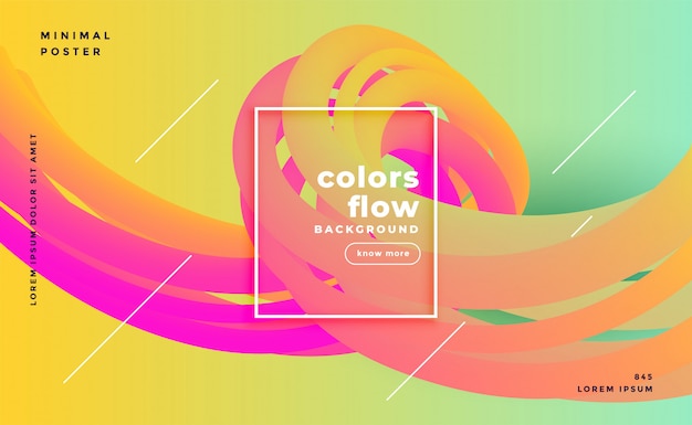 Colorful liquid shapes flow background 