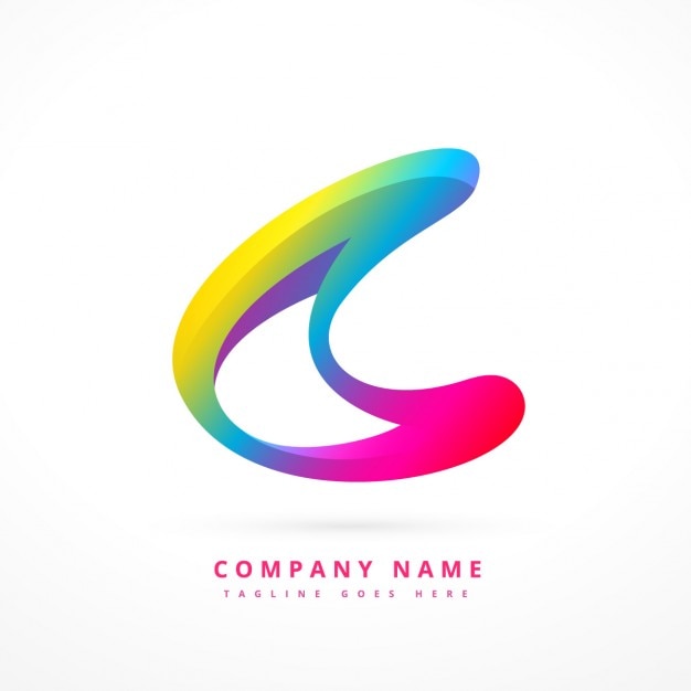 Free Vector colorful logo in abstract style