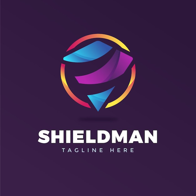 Colorful logo template with tagline