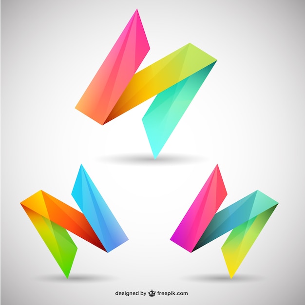 Free vector colorful logos
