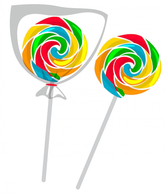 Colorful lollipop isolated