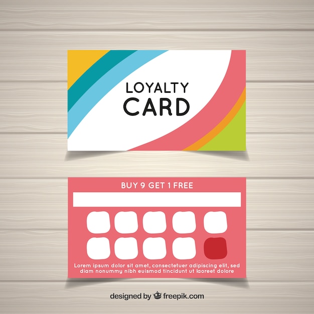 Colorful loyalty card template