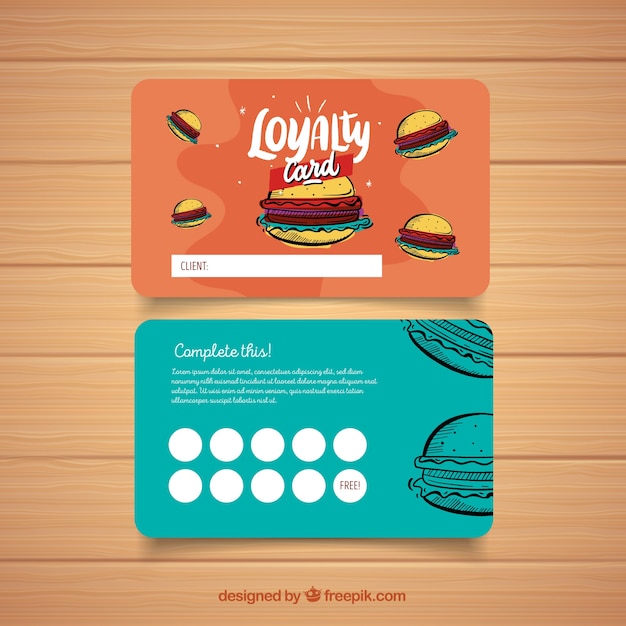 Colorful loyalty card template