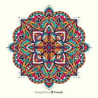 Free vector colorful mandala background design