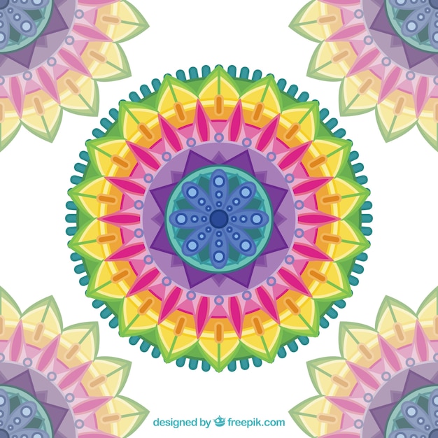 Free vector colorful mandala background