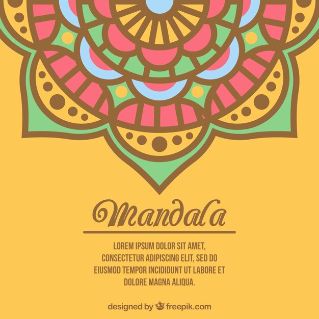 Free vector colorful mandala background