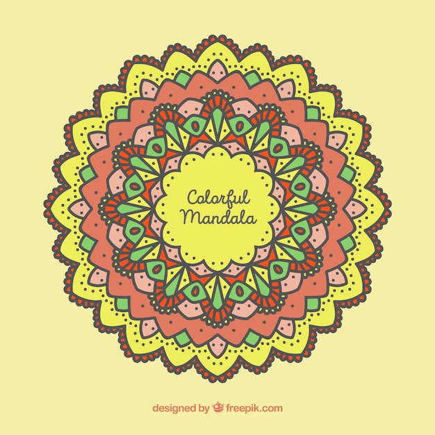 Free vector colorful mandala background