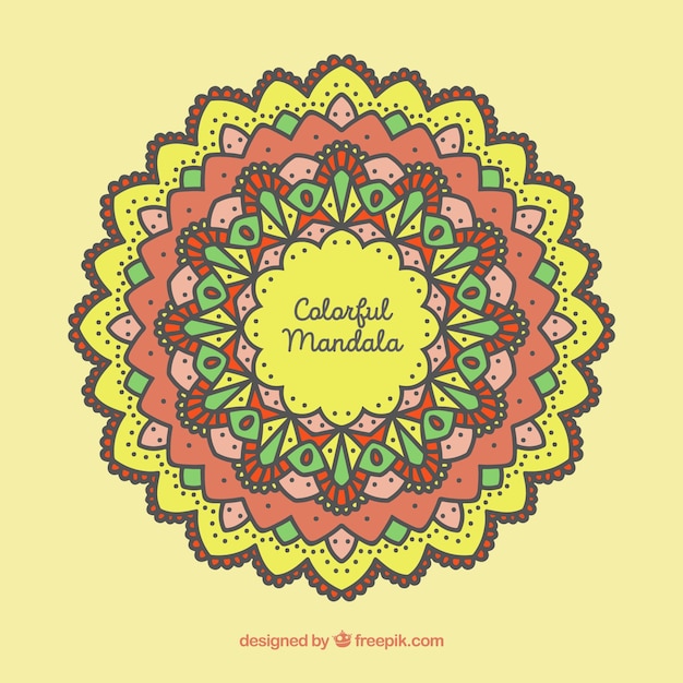 Free vector colorful mandala background