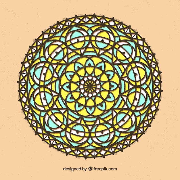 Free vector colorful mandala background