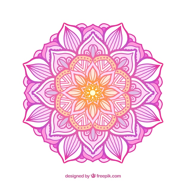 Free vector colorful mandala background