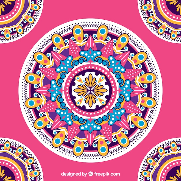 Free vector colorful mandala background