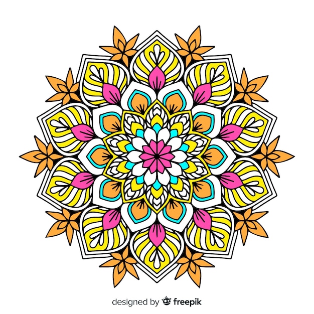 Free vector colorful mandala background