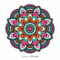 Free vector colorful mandala background