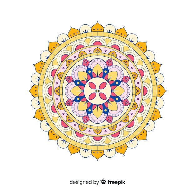 Free vector colorful mandala background