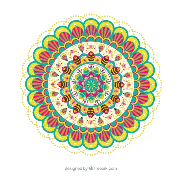 Colorful mandala concept background