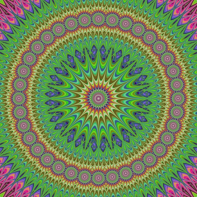 Colorful mandala fractal design background