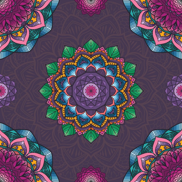 Free vector colorful mandala