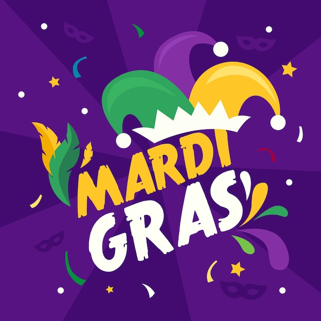 Free vector colorful mardi gras concept