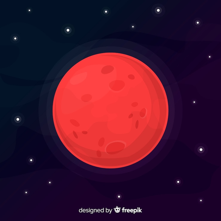 Free Vector colorful mars background with flat design