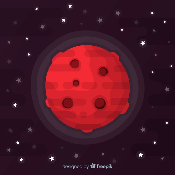 Free Vector colorful mars background with flat design