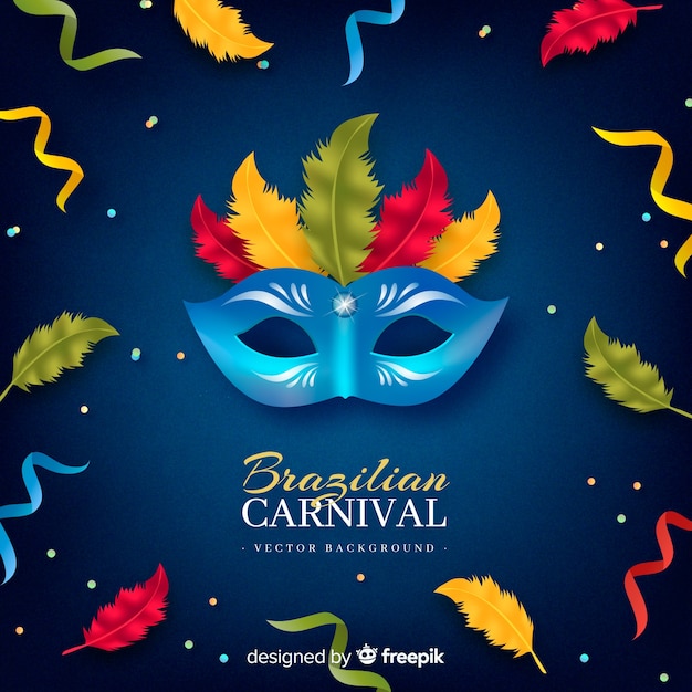 Красочная маска бразильский карнавал фон