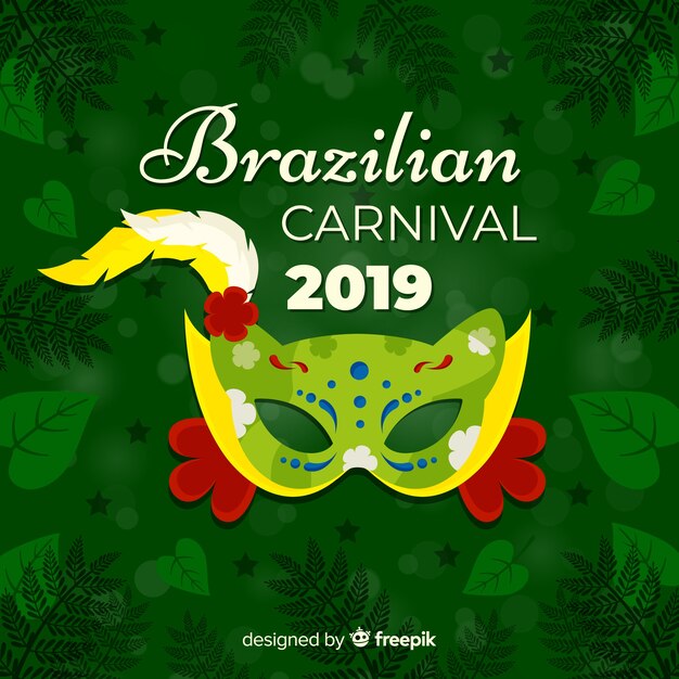 Colorful mask brazilian carnival background