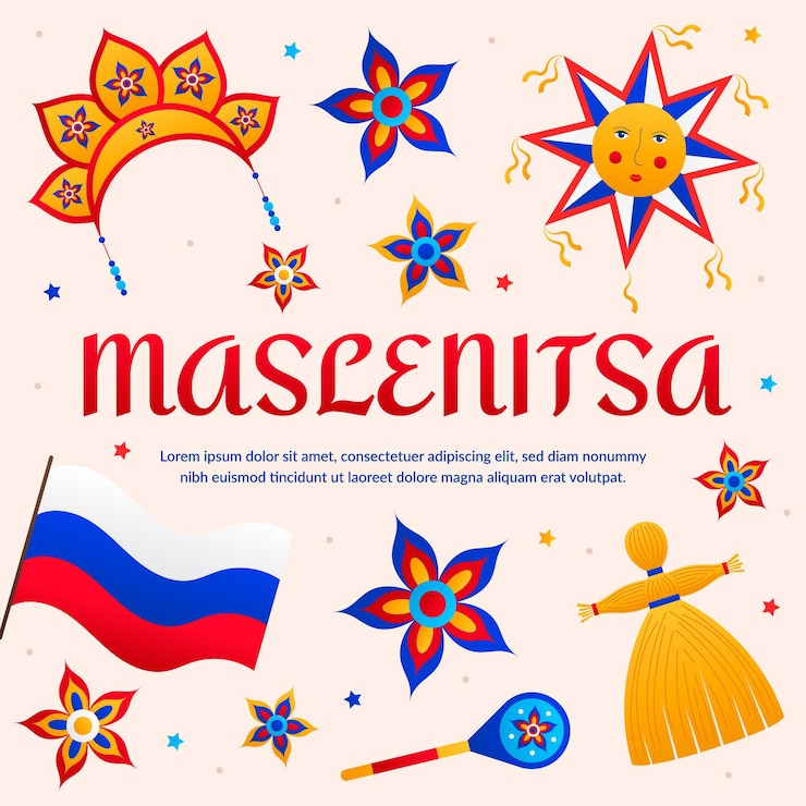 Бесплатный Вектор красочная иллюстрация масленицы