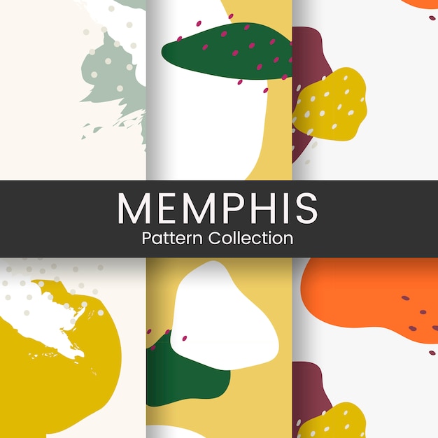 Colorful Memphis pattern design vector