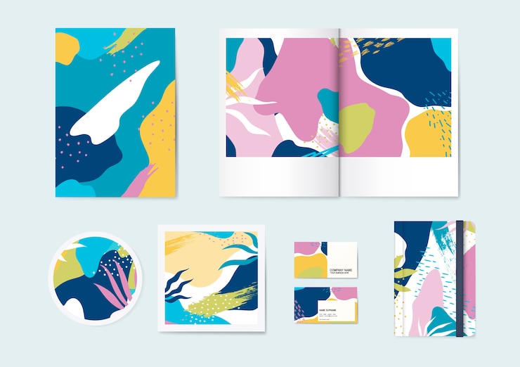 Free Vector colorful memphis pattern vector set