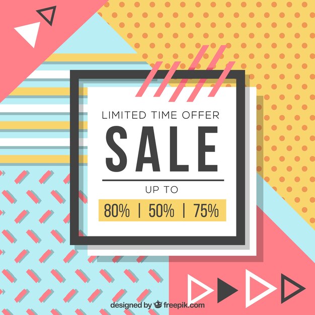 Colorful memphis sale background