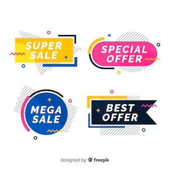 Colorful memphis sale banner pack