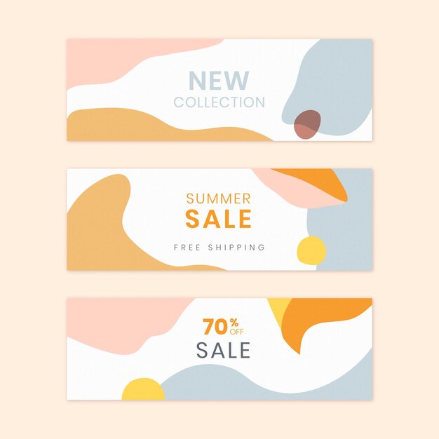 カラフルなメンフィス販売テンプレート セット