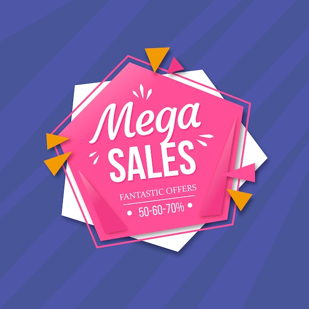 Free vector colorful memphis sales background