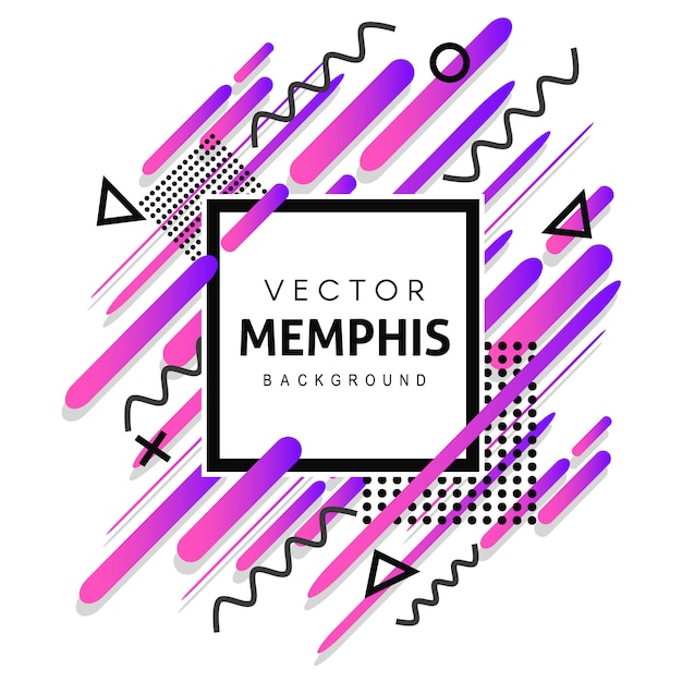 Colorful Memphis Vector Background