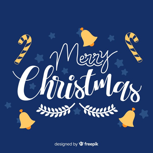 Colorful merry christmas lettering