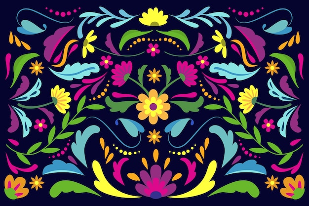 Colorful mexican background concept