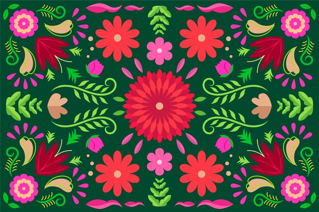 Colorful mexican background concept