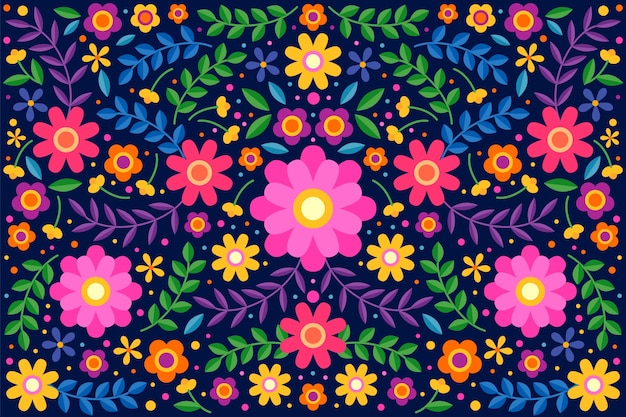 Бесплатное векторное изображение Красочный мексиканский дизайн фона