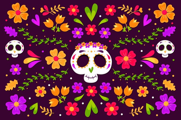 Colorful mexican background theme