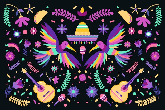 Colorful mexican background