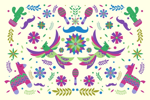 Colorful mexican background