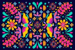 Free vector colorful mexican background