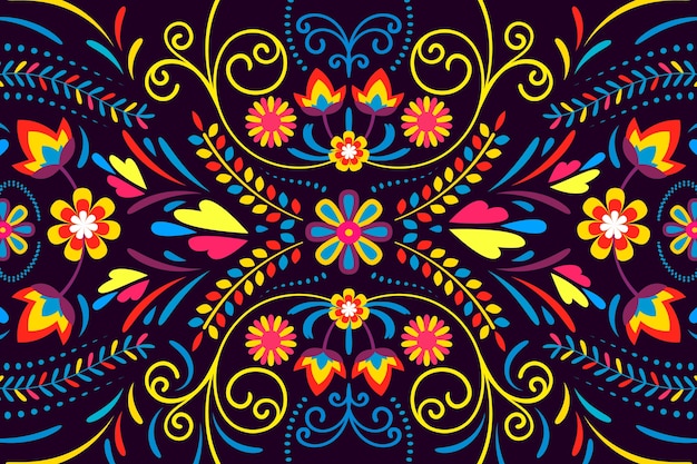 Colorful mexican background