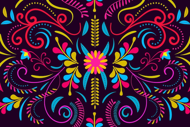 Free Vector colorful mexican background