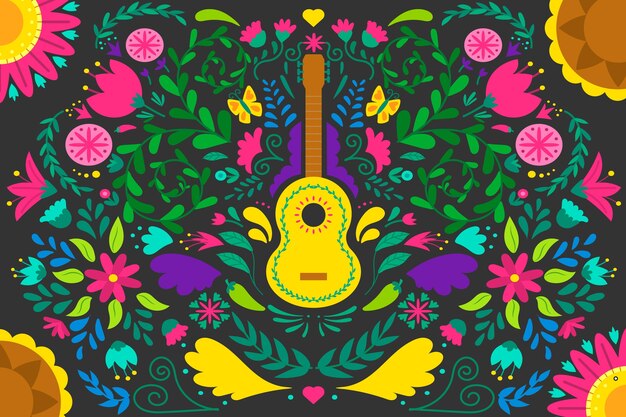 Colorful mexican background