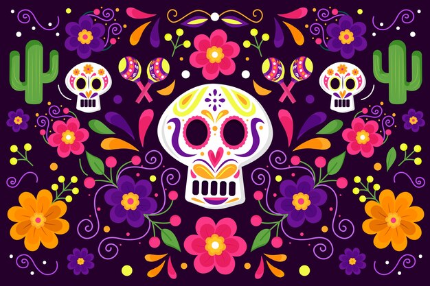 Colorful mexican background
