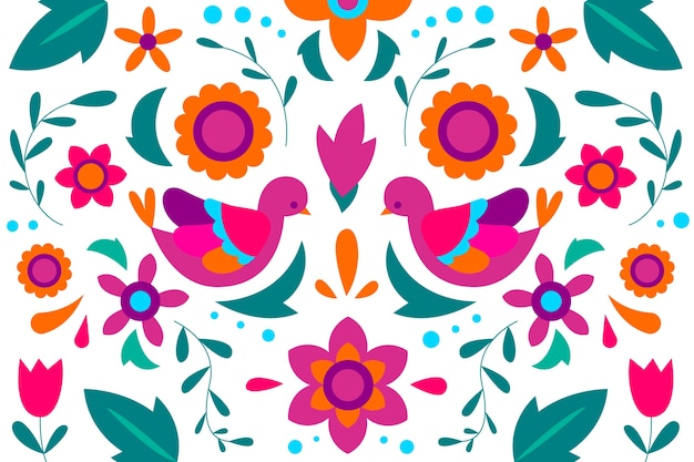 Colorful mexican wallpaper